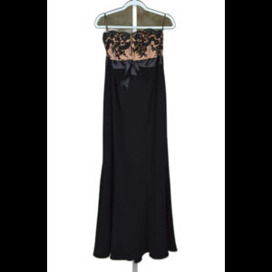 Vintage Wayne Clark Designer Black Lace Evening Gown NWT Size 8
